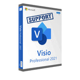 Microsoft Visio Professional 2021 software package box on a white background